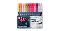 SAKURA KOI COLORING BRUSH PEN SET 24 ASSORTED COLOURS