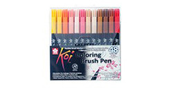 SAKURA KOI COLORING BRUSH PEN SET 48 ASSORTED COLOURS