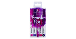 ECOLINE BRUSH PEN ESTUCHE PLÁSTICO CON 5 ROTULADORES DE COLORES SURTIDOS - TONOS VIOLETA