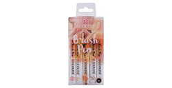 ECOLINE BRUSH PEN ESTUCHE PLÁSTICO CON 5 ROTULADORES DE COLORES SURTIDOS - TONOS BEIGE ROSA
