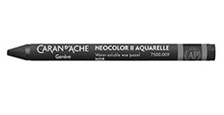 CARAN D'ACHE NEOCOLOR II PASTELLI A CERA ACQUERELLABILI BLACK 009