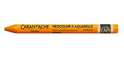 CARAN D'ACHE NEOCOLOR II PASTELLI A CERA ACQUERELLABILI ORANGE 030