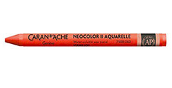 CARAN D'ACHE NEOCOLOR II PASTELLI A CERA ACQUERELLABILI VERMILION 060