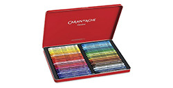 CARAN D'ACHE NEOCOLOR I WATER-RESISTANT WAX PASTEL BOX SET 40 COLOURS