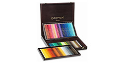 CARAN D'ACHE SUPRACOLOR SOFT WATER-SOLUBLE WOODEN BOX SET 120 ASSORTED PENCILS