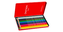 CARAN D'ACHE SUPRACOLOR SOFT SCATOLA METALLO ASSORTITA 12 MATITE ACQUERELLABILI