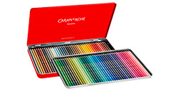 CARAN D'ACHE SUPRACOLOR SOFT SCATOLA METALLO ASSORTITA 80 MATITE ACQUERELLABILI