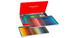 CARAN D'ACHE SUPRACOLOR SOFT SCATOLA METALLO ASSORTITA 120 MATITE ACQUERELLABILI