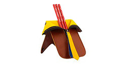 VIARCO PENCIL JACKET PORTAMATITE IN PELLE CON 3 MATITE HB COLORE CASTANO