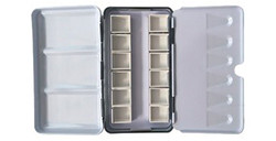 RAW ART MATERIALS CAJA ACUARELA METÁLICA CON 12 MEDIOS GODETS VACIOS