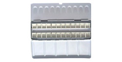 RAW ART MATERIALS WATERCOLOUR METAL BOX WITH 24 EMPTY HALF PANS
