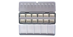 RAW ART MATERIALS CAJA ACUARELA METÁLICA + 12 GODETS VACIOS