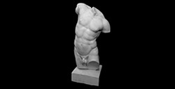 GIPSTORSO KLEINE MÄNNLICHE FIGUR