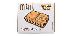 ROMAN SZMAL MINI METALL BOX LEERER AQUARELLKASTEN - APRIKOSE