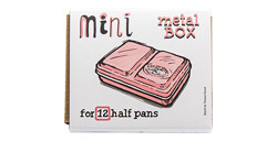 ROMAN SZMAL MINI METALL BOX LEERER AQUARELLKASTEN - ROSA