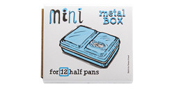 ROMAN SZMAL MINI METALL BOX LEERER AQUARELLKASTEN - BLAU