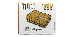 ROMAN SZMAL MINI METALL BOX LEERER AQUARELLKASTEN - GOLD