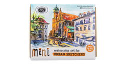 ROMAN SZMAL MINI URBAN SKETCHERS SCATOLA ACQUERELLI 8 MEZZI GODET - ALBICOCCA (SPAZIO PER 12 MEZZI GODET)