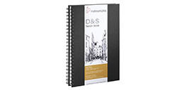 HAHNEMÜHLE D&S LIBRO DE CROQUIS SPIRALÉ 140 G COUVERTURES EN NOIR 80 FEUILLES