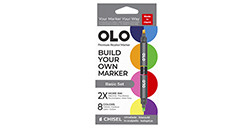 OLO BASICS SET OF 8 CUSTOMISABLE MARKERS