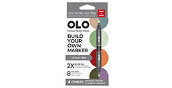 OLO URBAN SET OF 8 CUSTOMISABLE MARKERS