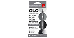 OLO COOL GREYS SET OF 8 CUSTOMISABLE MARKERS