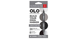 OLO WARM GREYS SET OF 8 CUSTOMISABLE MARKERS