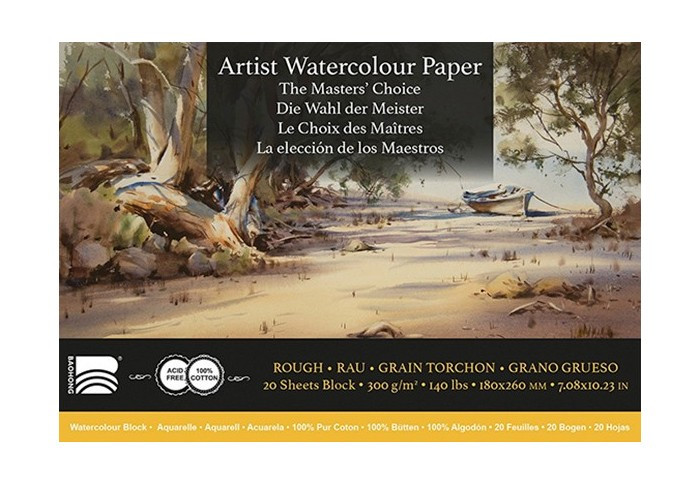 BAOHONG MASTERS' CHOICE BLOC ACUARELA 20 HOJAS 300 G 18 X 26 CM - GRANO GRUESO - EDICIÓN GREG ALLEN