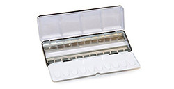 WHITE NIGHTS EMPTY WATERCOLOUR METAL BOX SET OF 12 PANS
