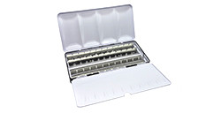WHITE NIGHTS EMPTY WATERCOLOUR METAL BOX SET OF 24 PANS