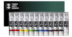 TURNER ACRYL GOUACHE SET COLORI ASSORTITI 12 TUBETTI DA 20 ML