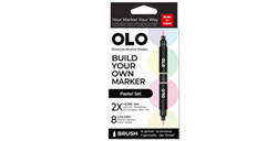 OLO SET PASTEL 8 ROTULADORES PERSONALIZABLES