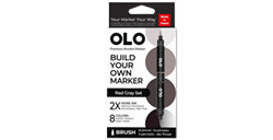 OLO SET GRIS ROJIZO 8 ROTULADORES PERSONALIZABLES