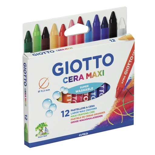 GIOTTO CERA MAXI SET 12 GROSSE WACHSMALKREIDEN