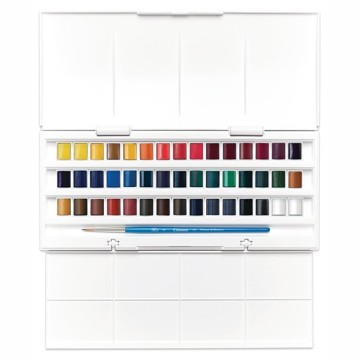 WINSOR & NEWTON COTMAN SET STUDIO - SCATOLA ACQUERELLI 45 MEZZI GODET