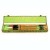 SET 3 PINCEAUX MANCHE EN BAMBOU POILS ASSORTIS