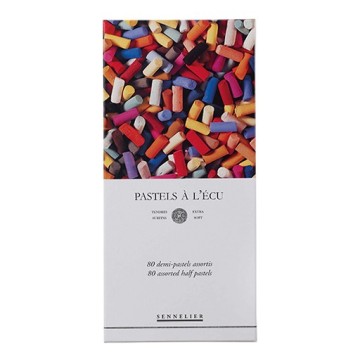 SENNELIER PASTELS À L'ÉCU SCATOLA CARTONE 80 MEZZI PASTELLI