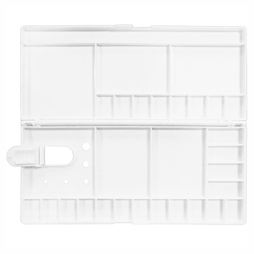 RECTANGULAR REFILLABLE PLASTIC PALETTE BOX FOR WATERCOLOUR