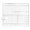 RECTANGULAR REFILLABLE PLASTIC PALETTE BOX FOR WATERCOLOUR