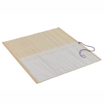 ASTUCCIO PORTAPENNELLI ARROTOLABILE DI BAMBOO 40 X 40 CM CON BORSA