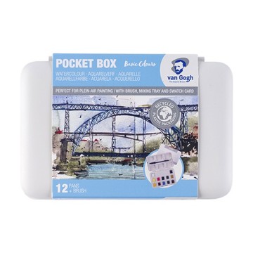 VAN GOGH POCKET BOX SCATOLA ACQUERELLI 12 MEZZI GODET