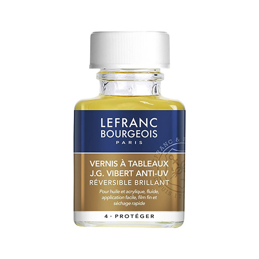 LEFRANC BOURGEOIS BARNIZ PARA CUADROS BRILLANTE ANTI UV J.G. VIBERT REVERSIBLE