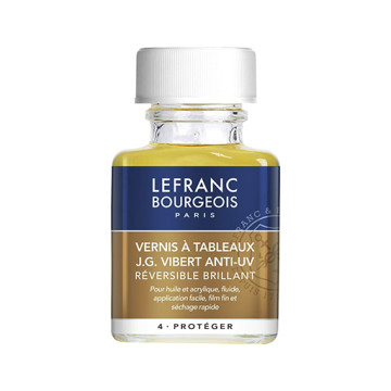LEFRANC BOURGEOIS BARNIZ PARA CUADROS BRILLANTE ANTI UV J.G. VIBERT REVERSIBLE