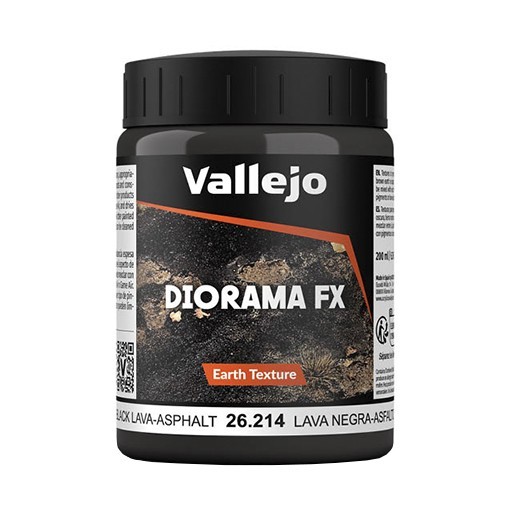 VALLEJO DIORAMA FX BLACK LAVA - PASTA EFFETTO LAVA NERA