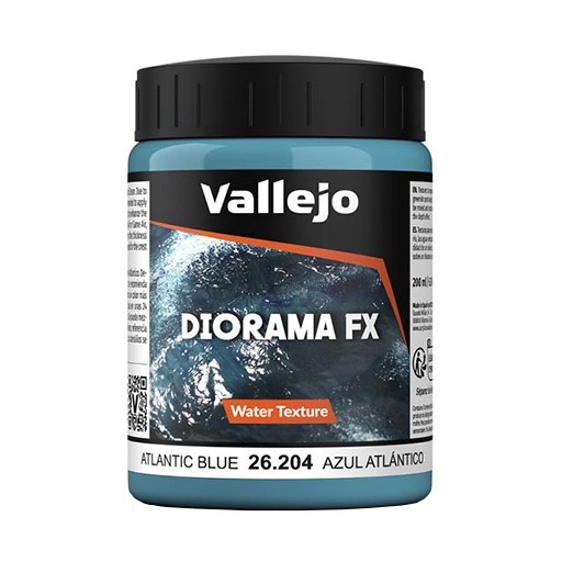 GEL ACRÍLICO VALLEJO EXTRA DENSO EFECTO AGUA AZUL ATLÁNTICO