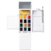 WINSOR & NEWTON SET AQUARELLE PROFESSIONAL DE POCHE 12 DEMI-GODETS + PINCEAU + BOUTEILLE