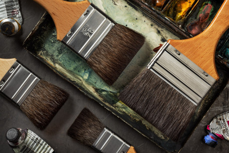 Assorted Wide Brushes for Watercolour