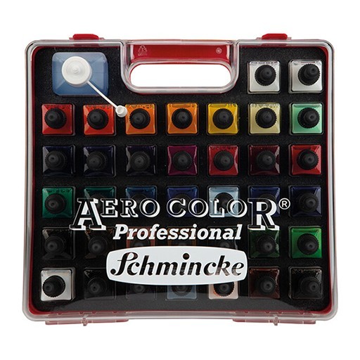 SCHMINCKE AERO COLOR PROFESSIONAL SET 36 COLORI DA 28 ML + AERO CLEAN RAPID