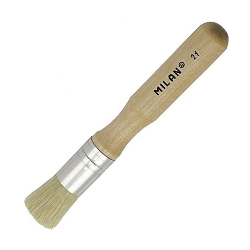 Pinceau Plat - Peintures Acryliques - Manche Bois Fsc - N°70 - Amt