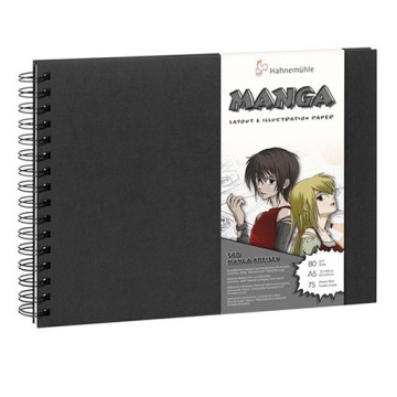 HAHNEMÜHLE MANGA SKETCH BOOK QUADERNO SPIRALATO 75 FOGLI 80 G